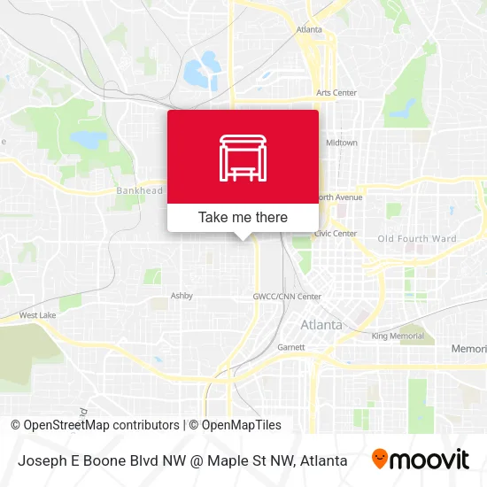 Joseph E Boone Blvd NW @ Maple St NW map