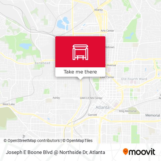 Joseph E Boone Blvd @ Northside Dr map