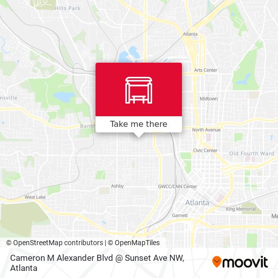 Mapa de Cameron M Alexander Blvd @ Sunset Ave NW