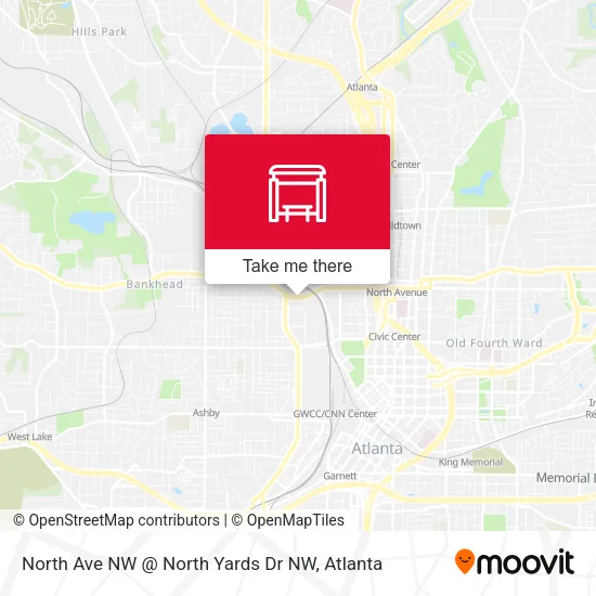 North Ave NW @ North Yards Dr NW map