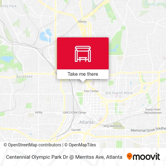 Centennial Olympic Park Dr @ Merritss Ave map