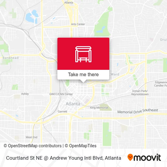 Courtland St NE @ Andrew Young Intl Blvd map