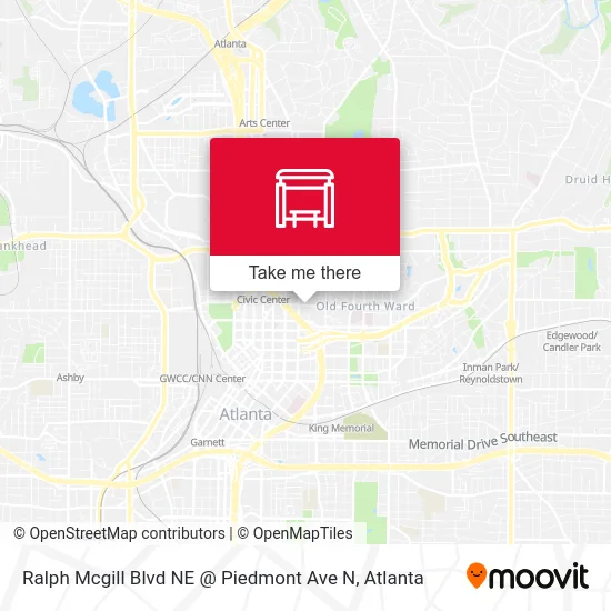 Ralph Mcgill Blvd NE @ Piedmont Ave N map
