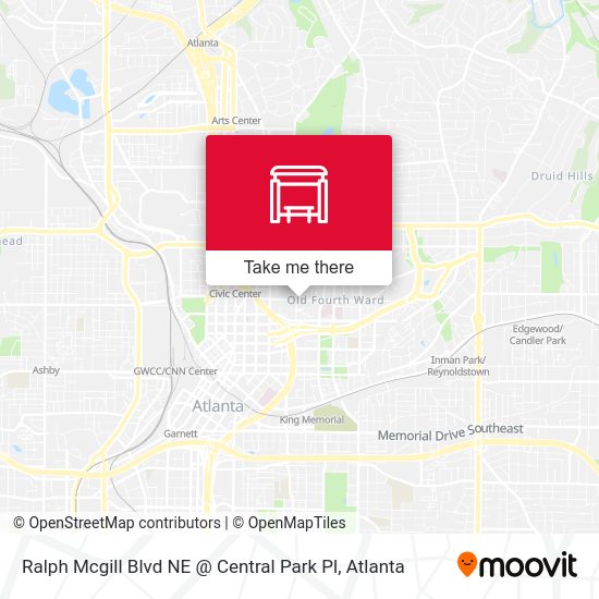 Ralph Mcgill Blvd NE @ Central Park Pl map