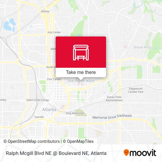 Mapa de Ralph Mcgill Blvd NE @ Boulevard NE