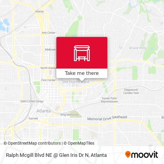 Ralph Mcgill Blvd NE @ Glen Iris Dr N map
