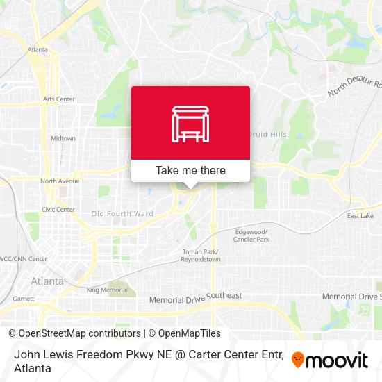 John Lewis Freedom Pkwy NE @ Carter Center Entr map
