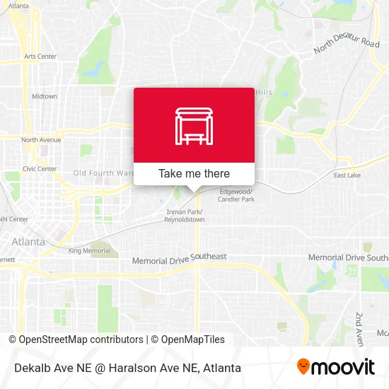 Mapa de Dekalb Ave NE @ Haralson Ave NE