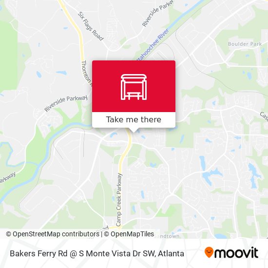 Bakers Ferry Rd @ S Monte Vista Dr SW map