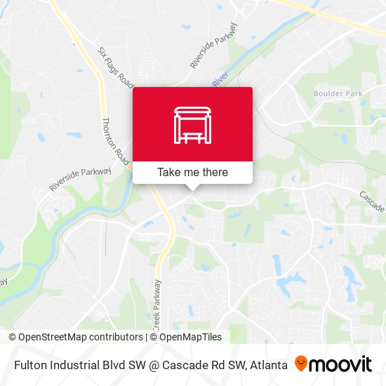Mapa de Fulton Industrial Blvd SW @ Cascade Rd SW