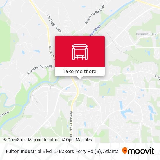 Mapa de Fulton Industrial Blvd @ Bakers Ferry Rd (S)