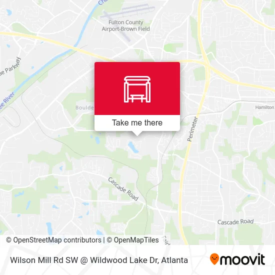 Wilson Mill Rd SW @ Wildwood Lake Dr map