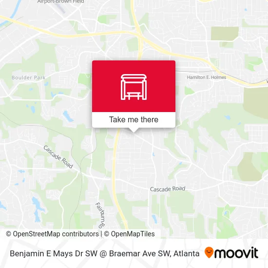 Benjamin E Mays Dr SW @ Braemar Ave SW map