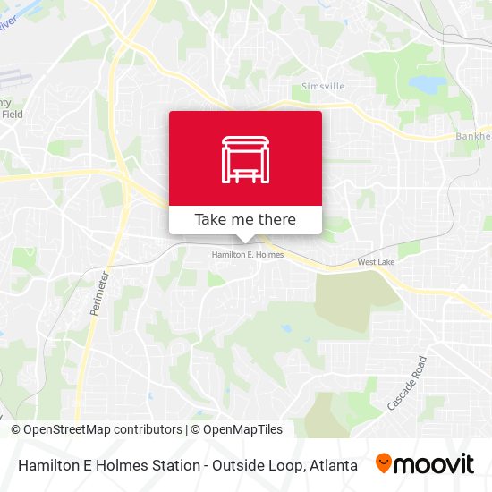 Hamilton E Holmes Station - Outside Loop map