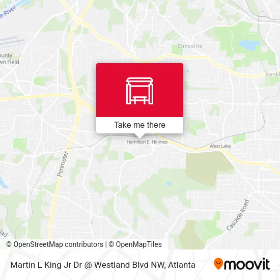 Martin L King Jr Dr @ Westland Blvd NW map