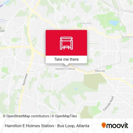Hamilton E Holmes Station - Bus Loop map