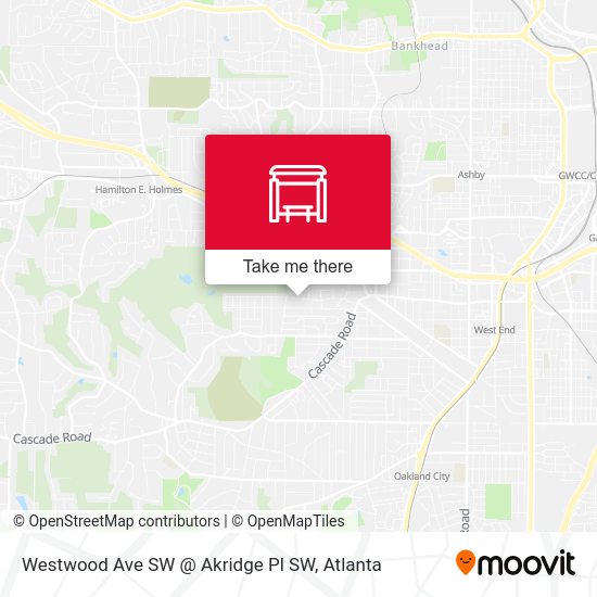 Westwood Ave SW @ Akridge Pl SW map