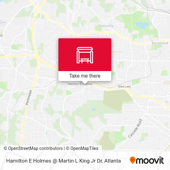 Hamilton E Holmes @ Martin L King Jr Dr map
