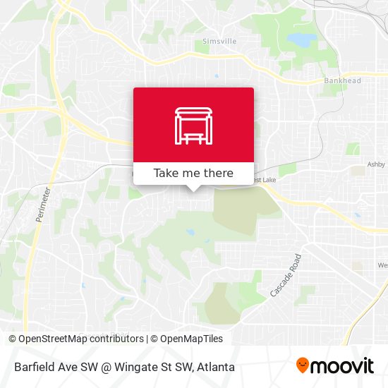 Mapa de Barfield Ave SW @ Wingate St SW