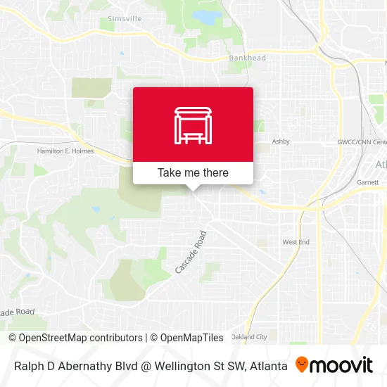 Ralph D Abernathy Blvd @ Wellington St SW map