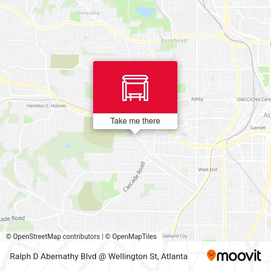 Ralph D Abernathy Blvd @ Wellington St map
