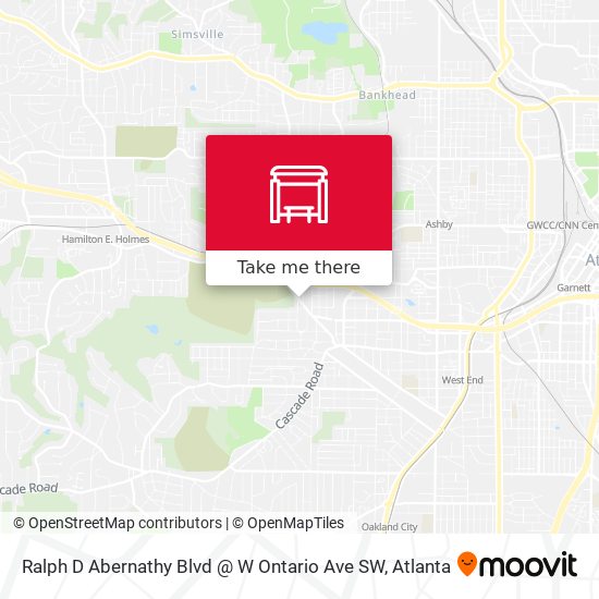Mapa de Ralph D Abernathy Blvd @ W Ontario Ave SW