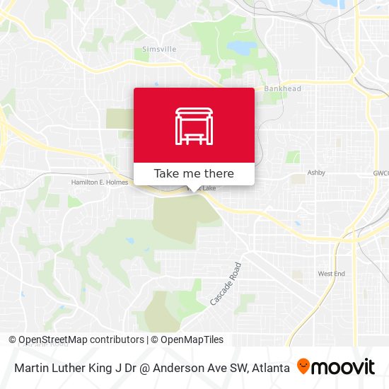 Martin Luther King J Dr @ Anderson Ave SW map