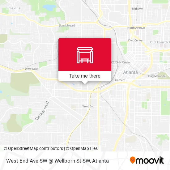 West End Ave SW @ Wellborn St SW map