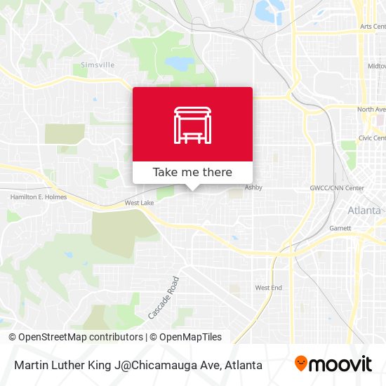 Martin Luther King J@Chicamauga Ave map