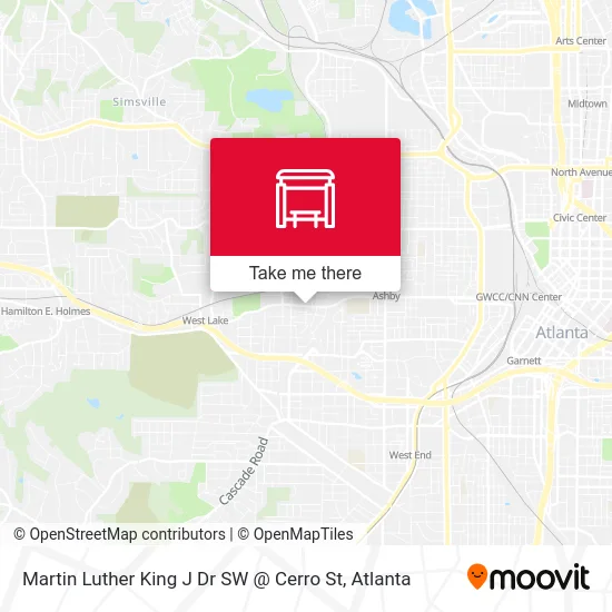 Martin Luther King J Dr SW @ Cerro St map