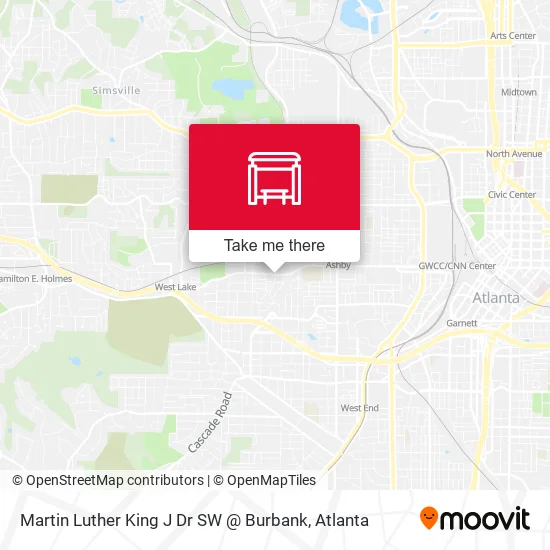 Martin Luther King J Dr SW @ Burbank map