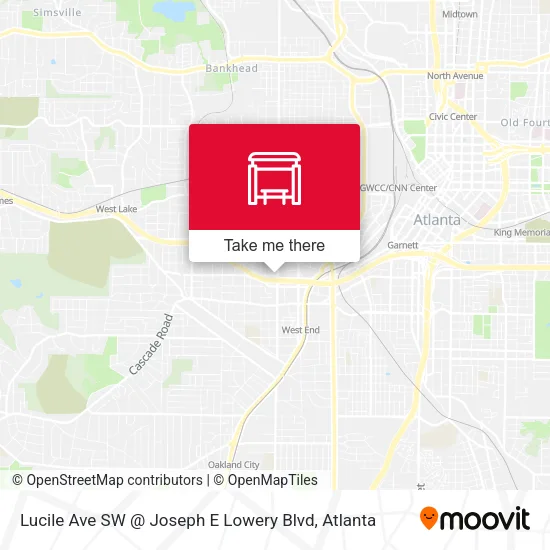 Mapa de Lucile Ave SW @ Joseph E Lowery Blvd