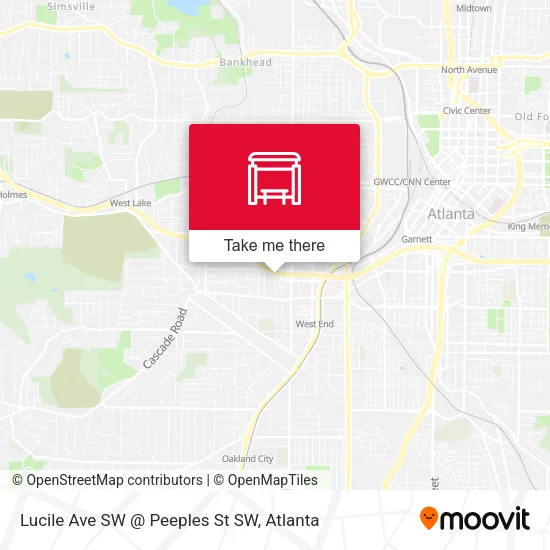 Mapa de Lucile Ave SW @ Peeples St SW