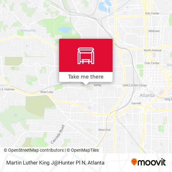 Martin Luther King J@Hunter Pl N map