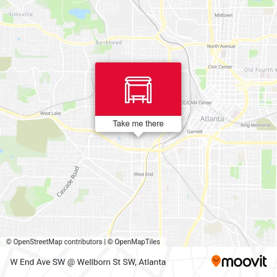W End Ave SW @ Wellborn St SW map