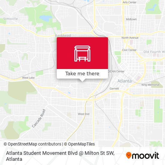 Mapa de Atlanta Student Movement Blvd @ Milton St SW
