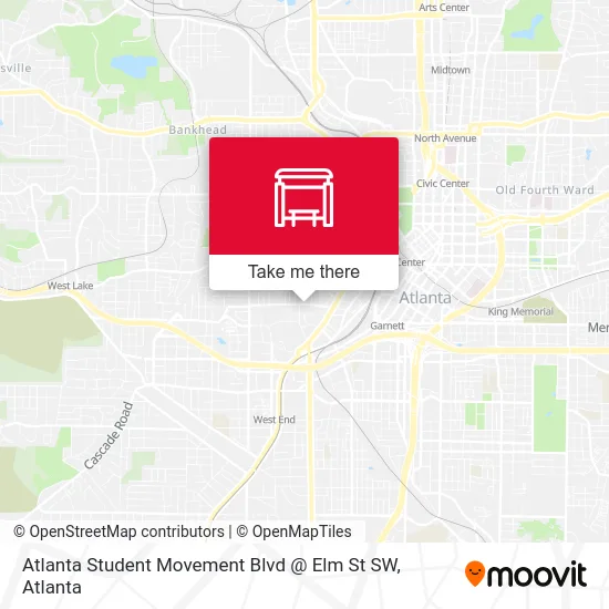Mapa de Atlanta Student Movement Blvd @ Elm St SW