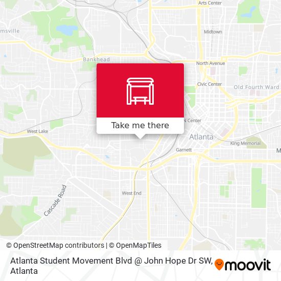 Atlanta Student Movement Blvd @ John Hope Dr SW map