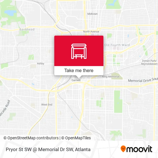 Pryor St SW @ Memorial Dr SW map
