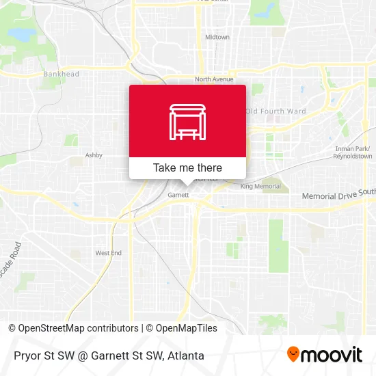 Mapa de Pryor St SW @ Garnett St SW