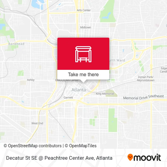 Mapa de Decatur St SE @ Peachtree Center Ave