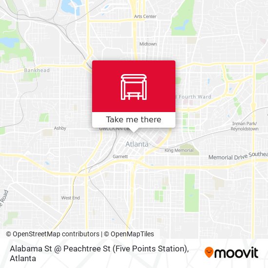 Alabama St @ Peachtree St (Five Points Station) map