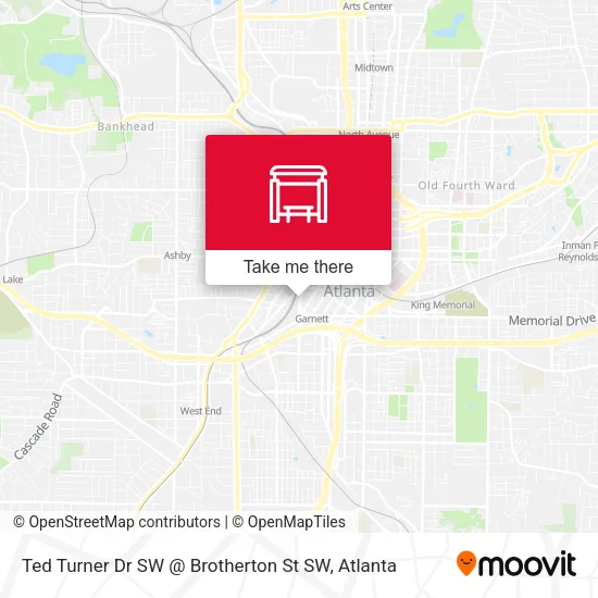 Mapa de Ted Turner Dr SW @ Brotherton St SW