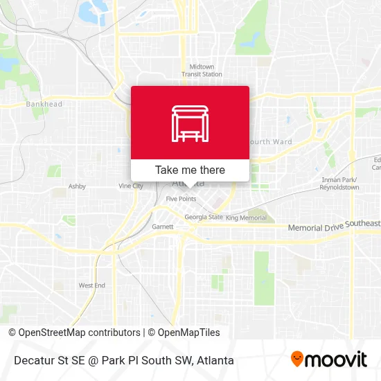 Mapa de Decatur St SE @ Park Pl South SW