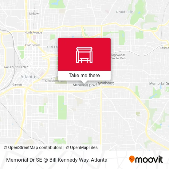 Mapa de Memorial Dr SE @ Bill Kennedy Way