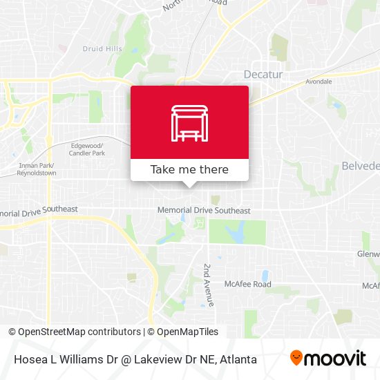 Hosea L Williams Dr @ Lakeview Dr NE map