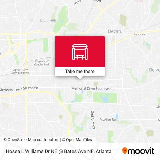 Hosea L Williams Dr NE @ Bates Ave NE map