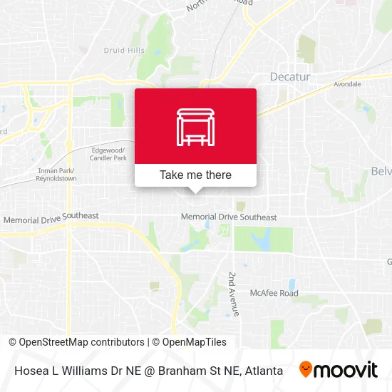 Hosea L Williams Dr NE @ Branham St NE map
