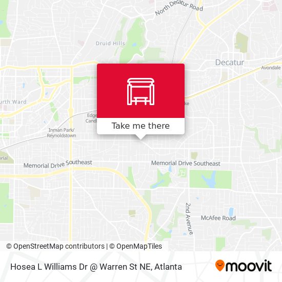 Hosea L Williams Dr @ Warren St NE map