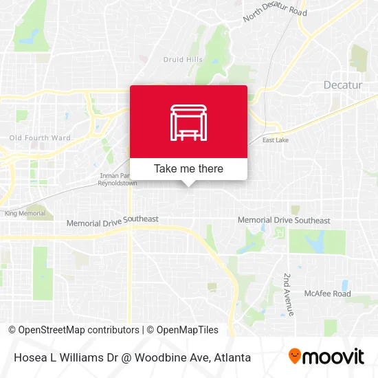 Hosea L Williams Dr @ Woodbine Ave map